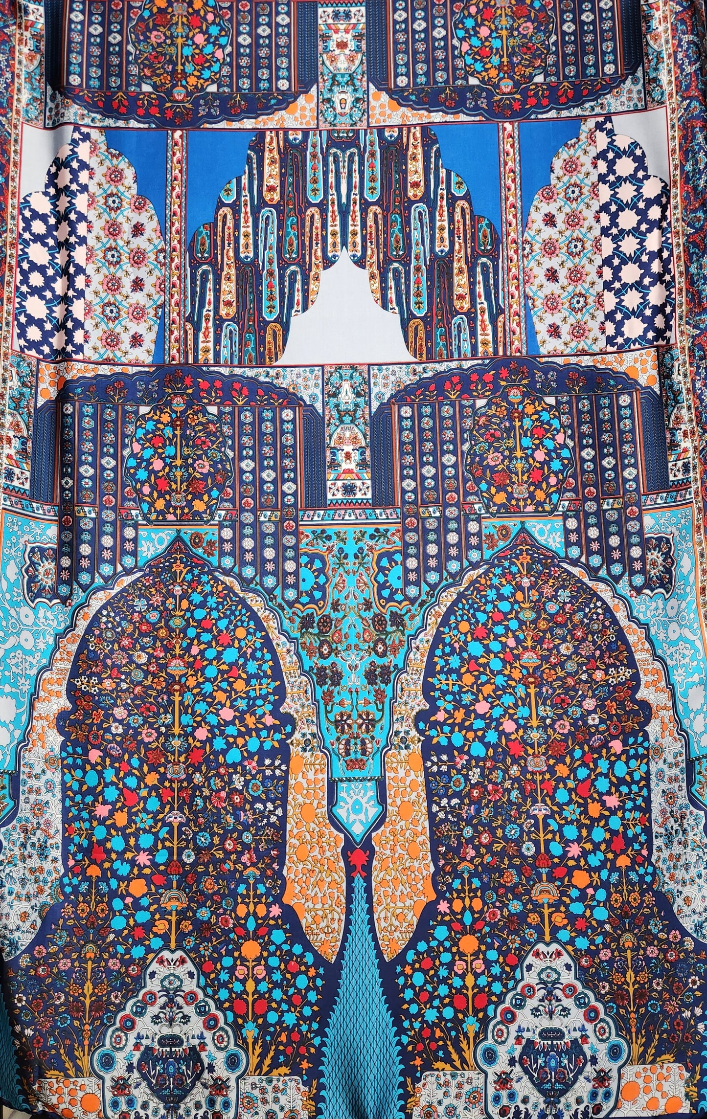 Padova floral and geometric design silk blend scarves