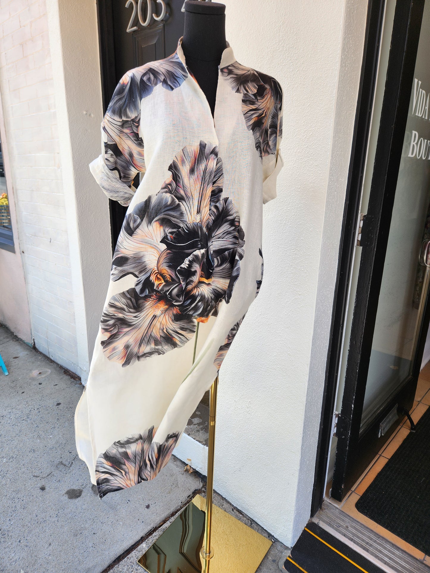 HIBISCUS Italian Linen dress(3)