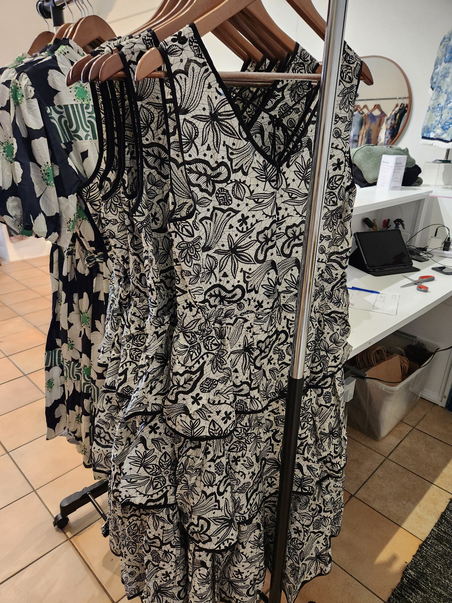 Black and white Flamenco dress