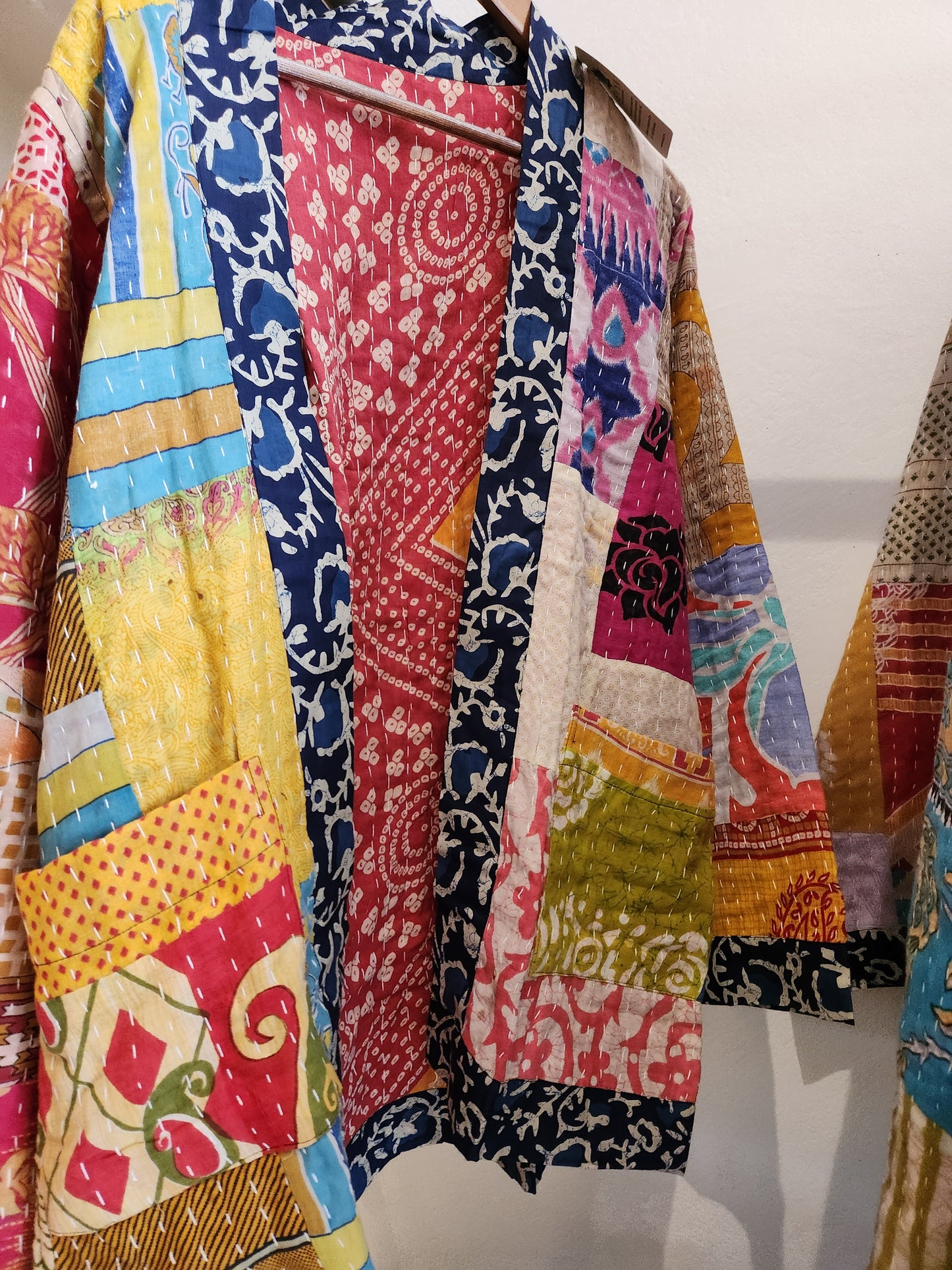 Reversable Kantha Quilted Upcycled Sari Jacket