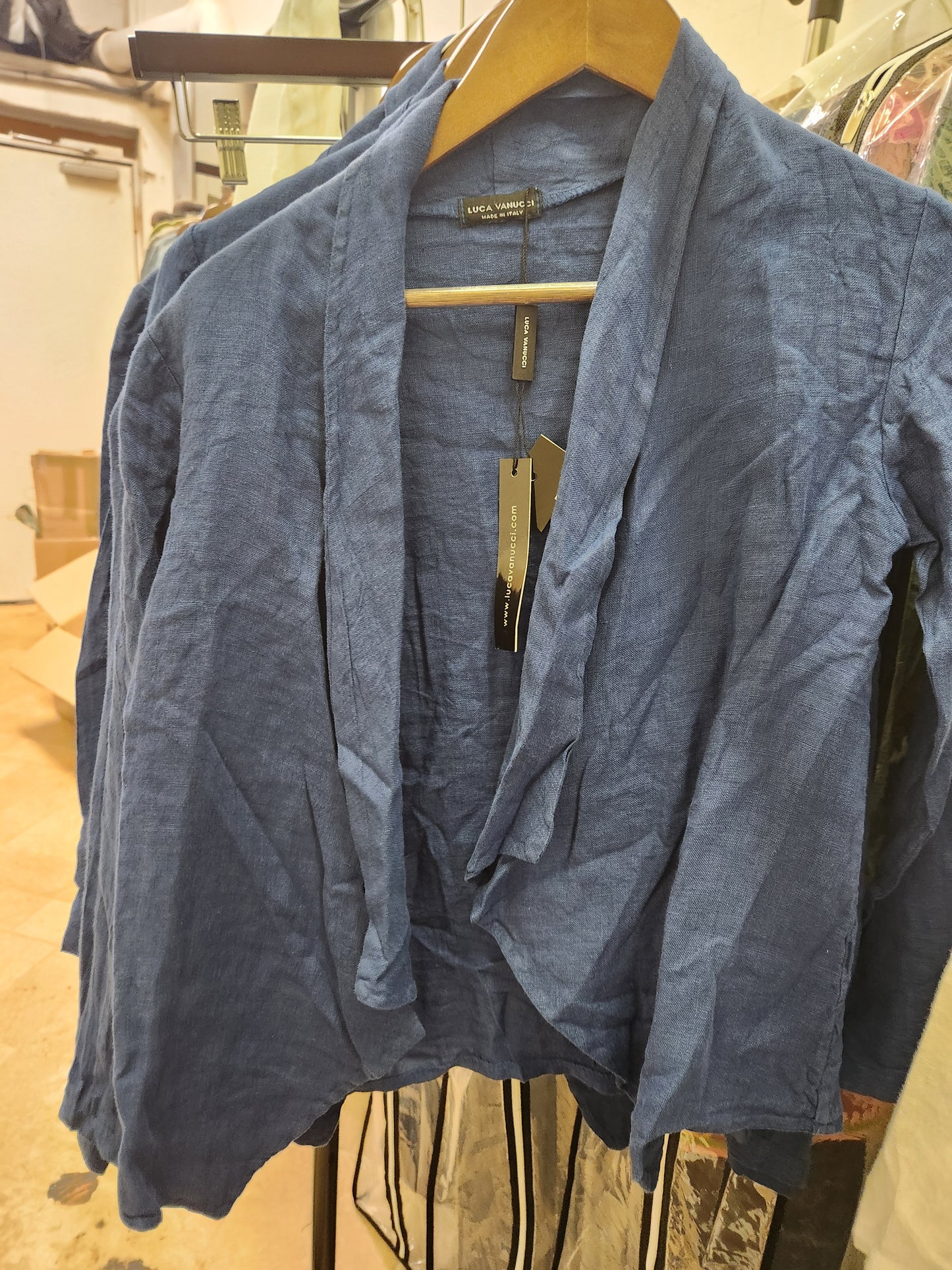 Italian Linen short royal blue jacket
