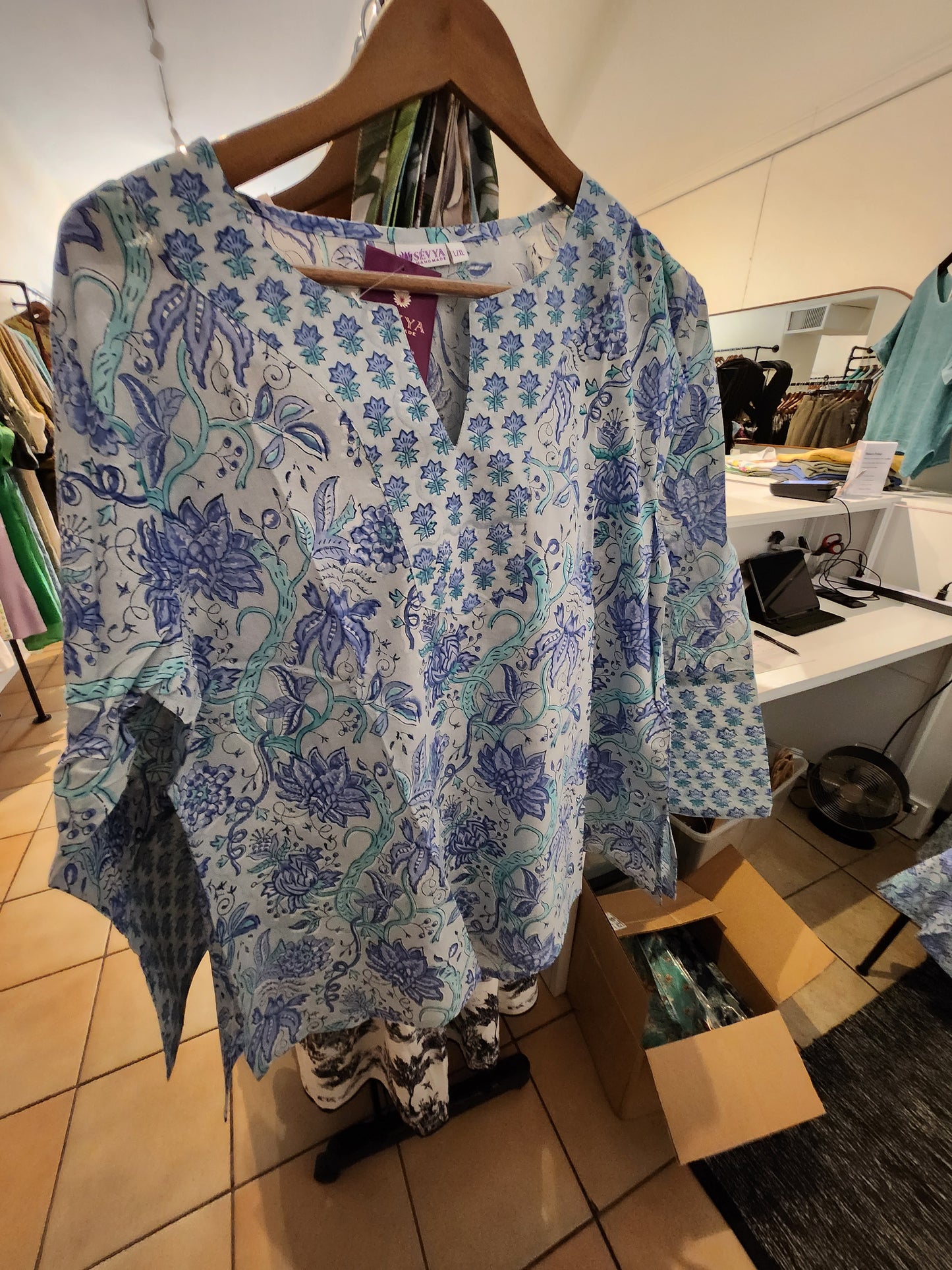 Block print tunics