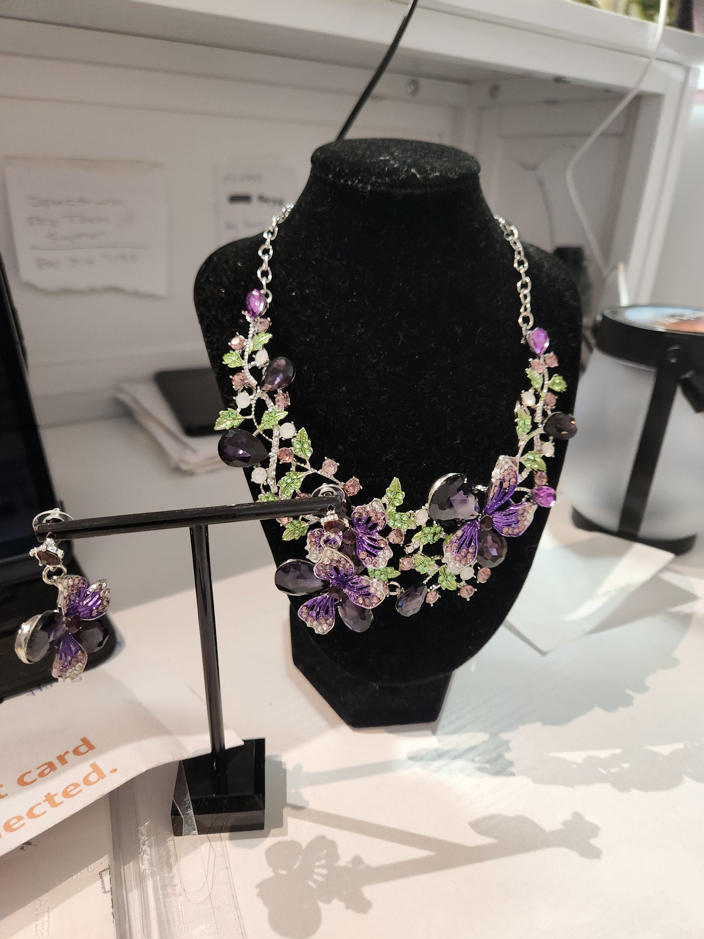 Fantasy necklace and earring set.