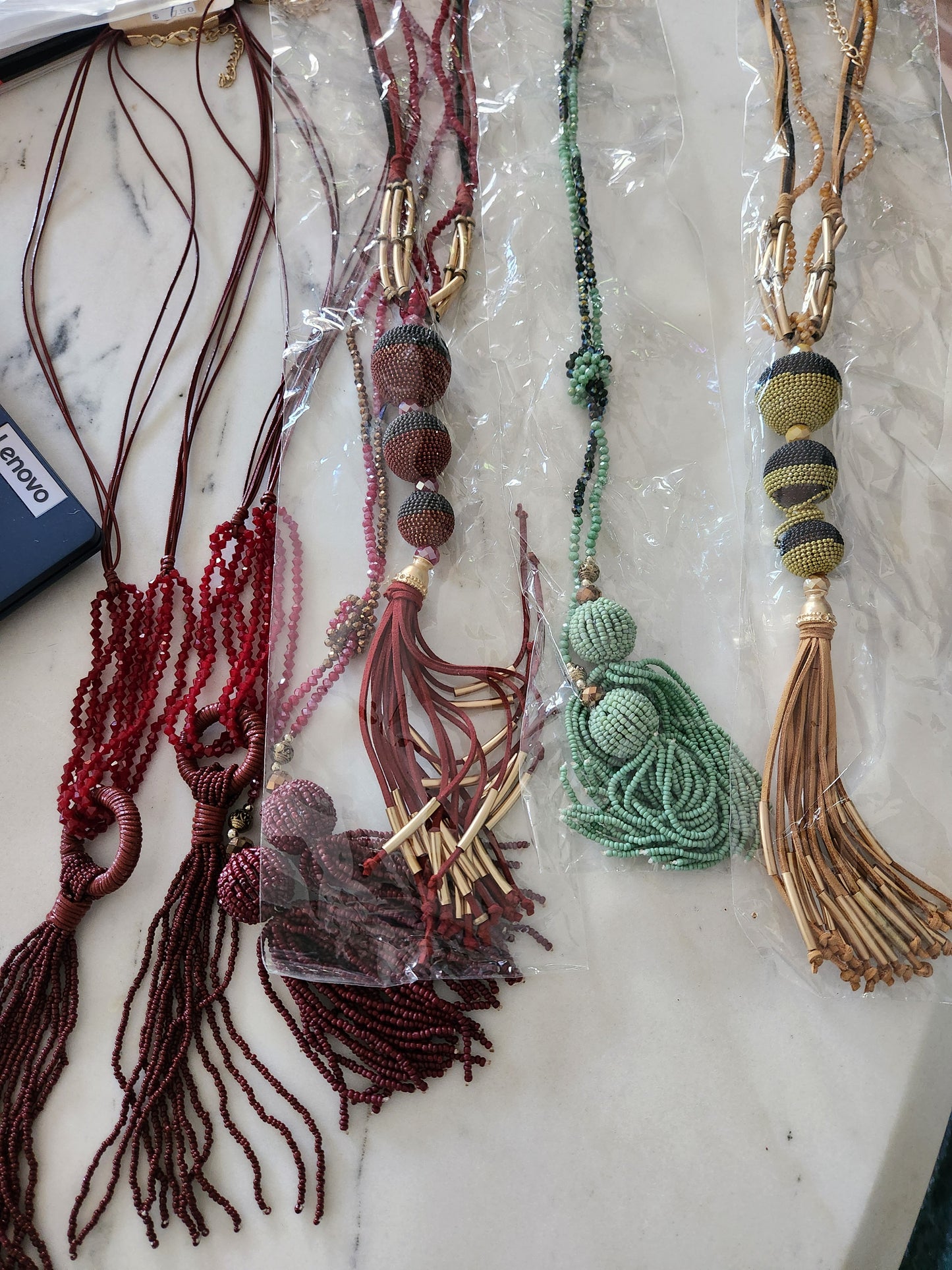 Talisman necklace, variety of colors