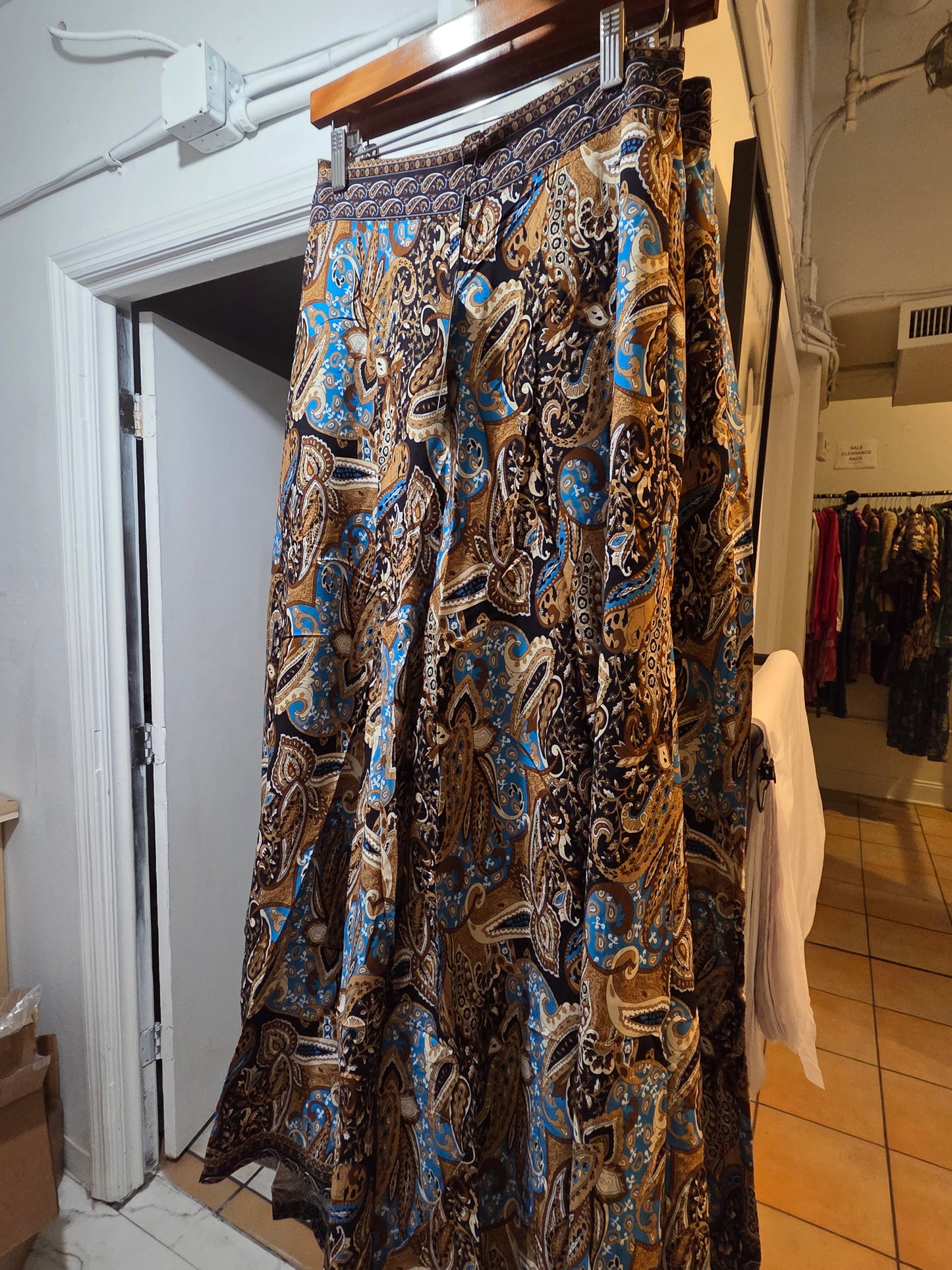 Paisley inspired palazzo pants italian