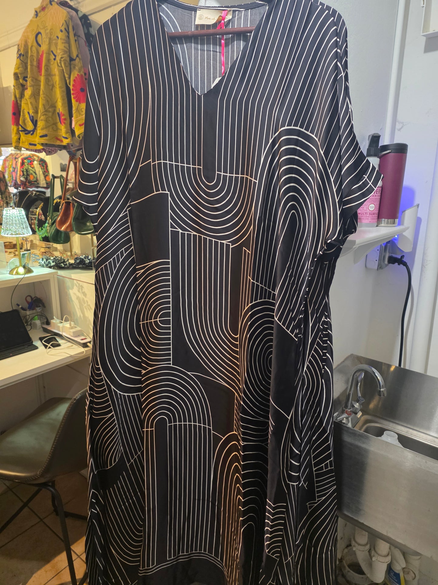Art Deco silky dress variety of colors