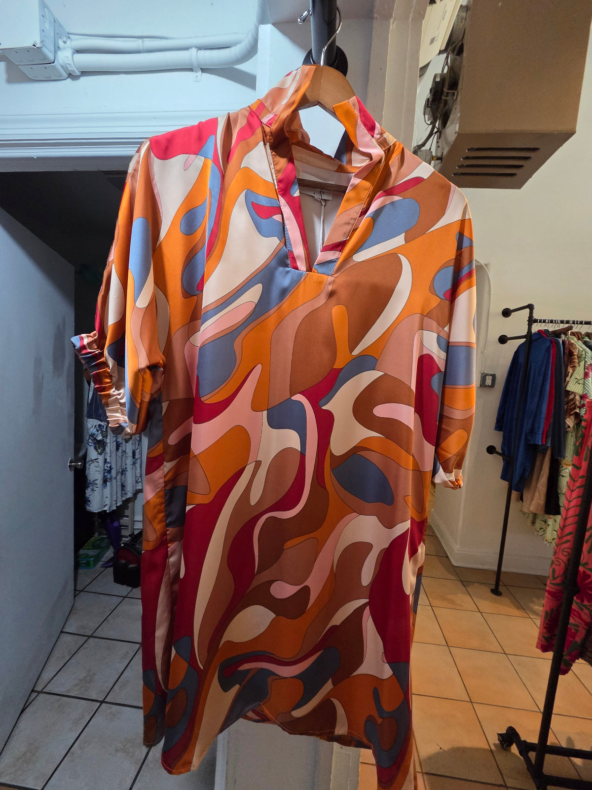 Swirls abstract dress