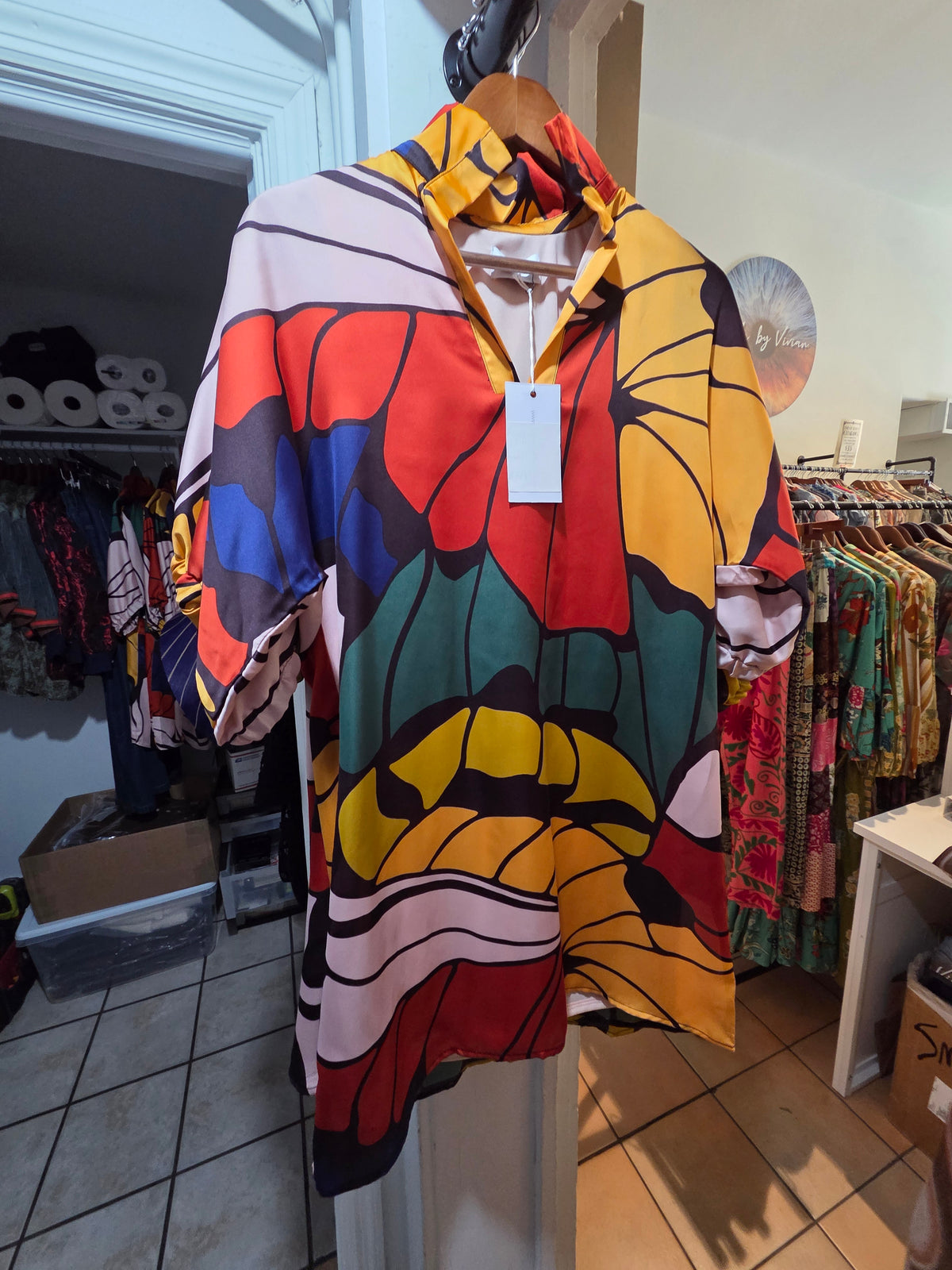 Butterfly abstract dress