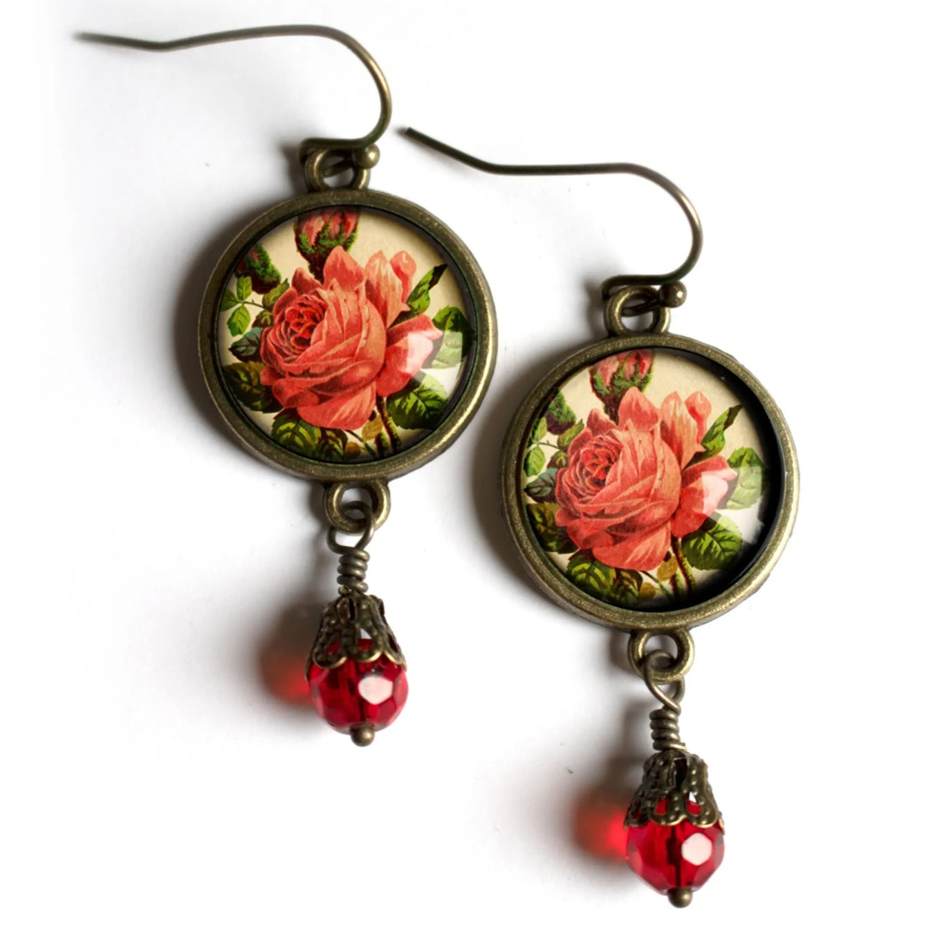 A Rose is a Rose is a Rose -Earrings