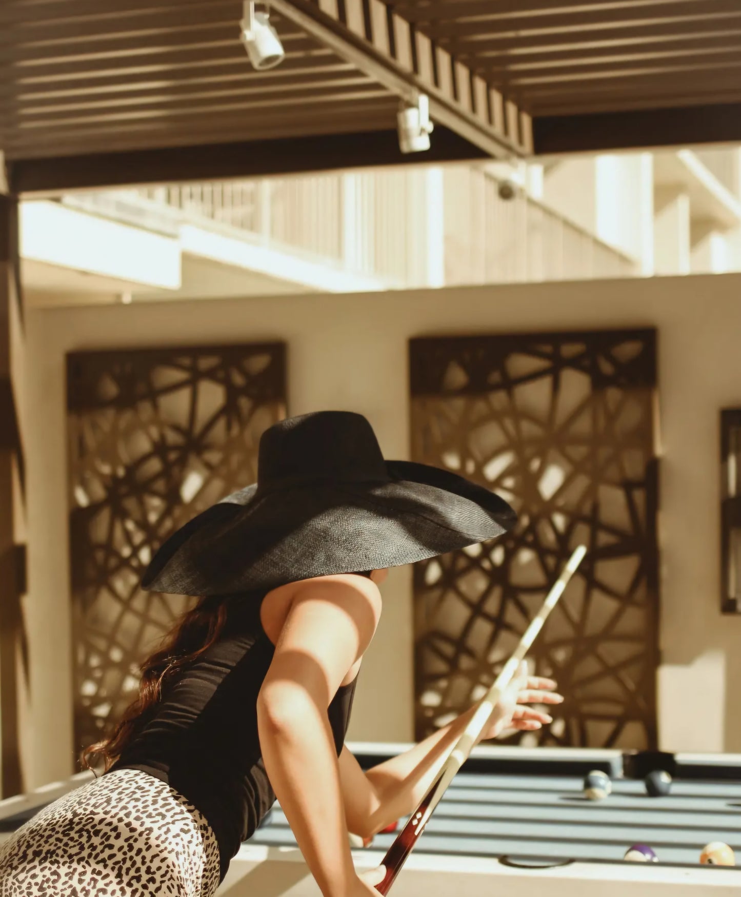 Madagascar Sun Hat Solid Black - 7 Inch Brim