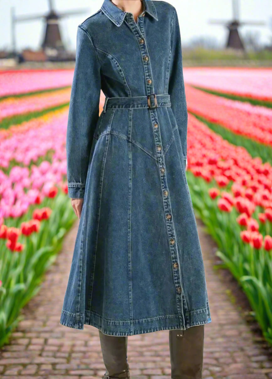 A Walk in the Park, washed denim dress