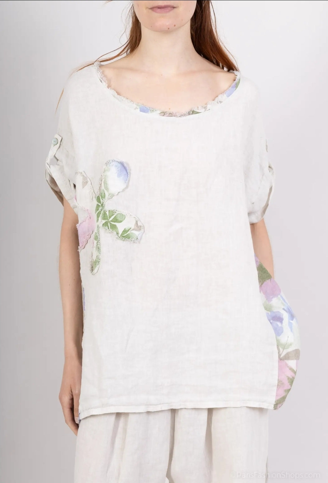 Italian Linen flower shirt