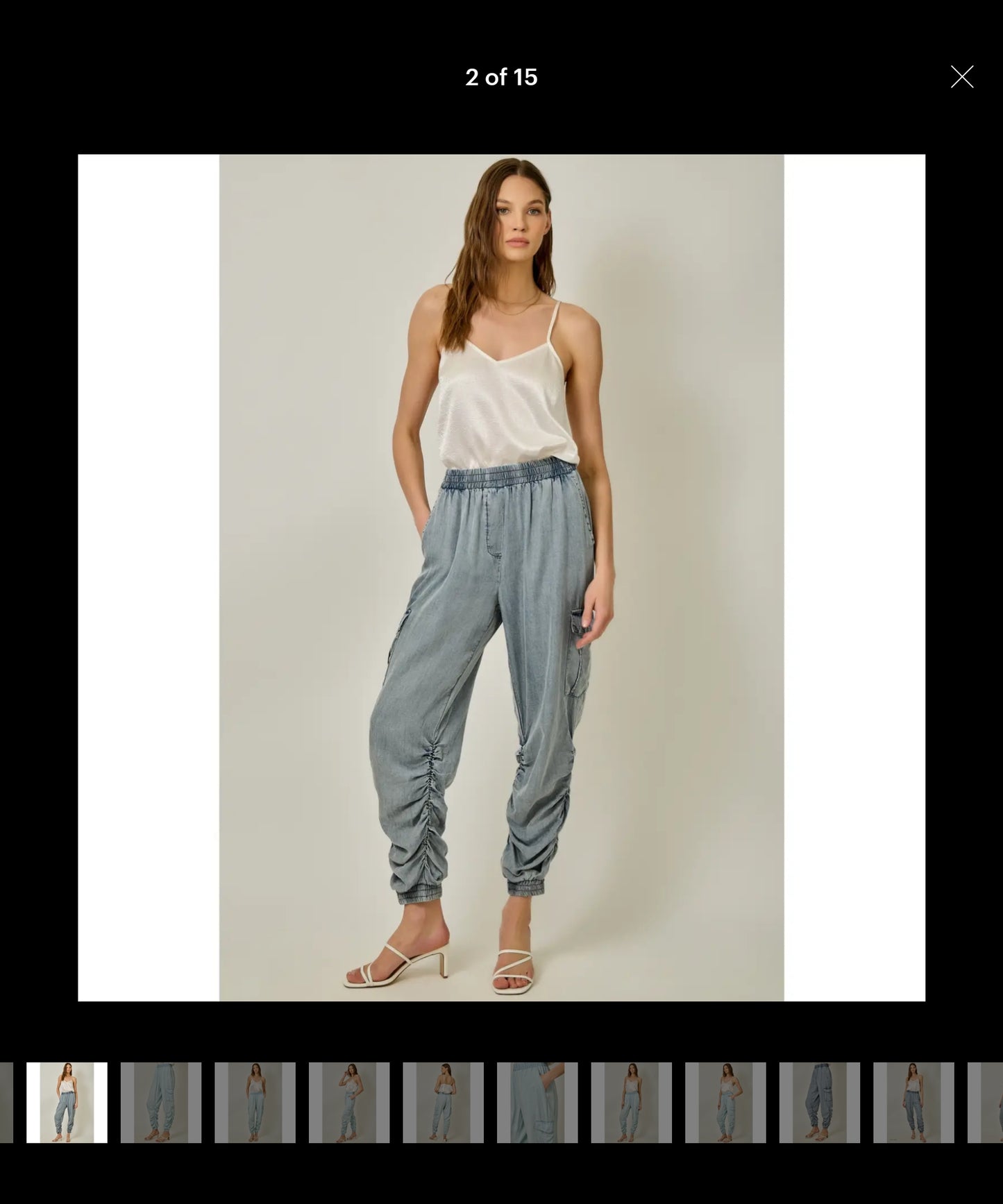 Tencel gathered joggers