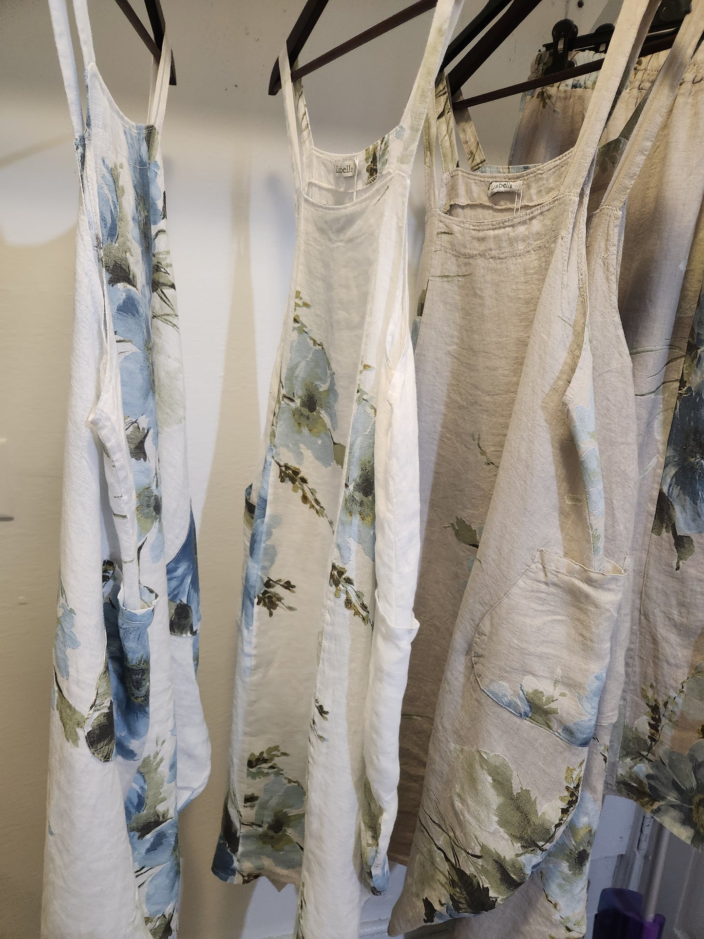 Overall italian linen dress
