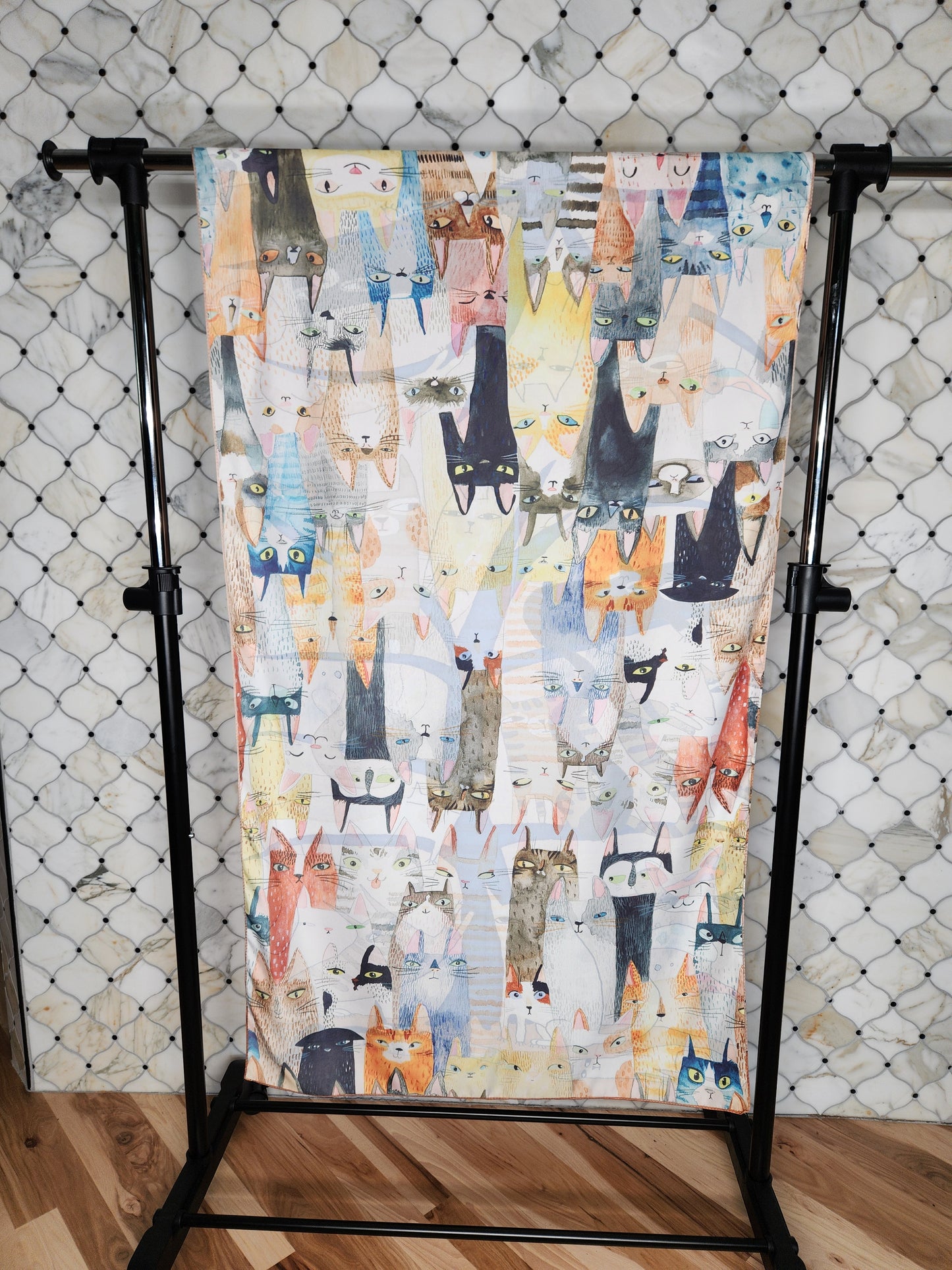 Padova floral and geometric design silk blend scarves