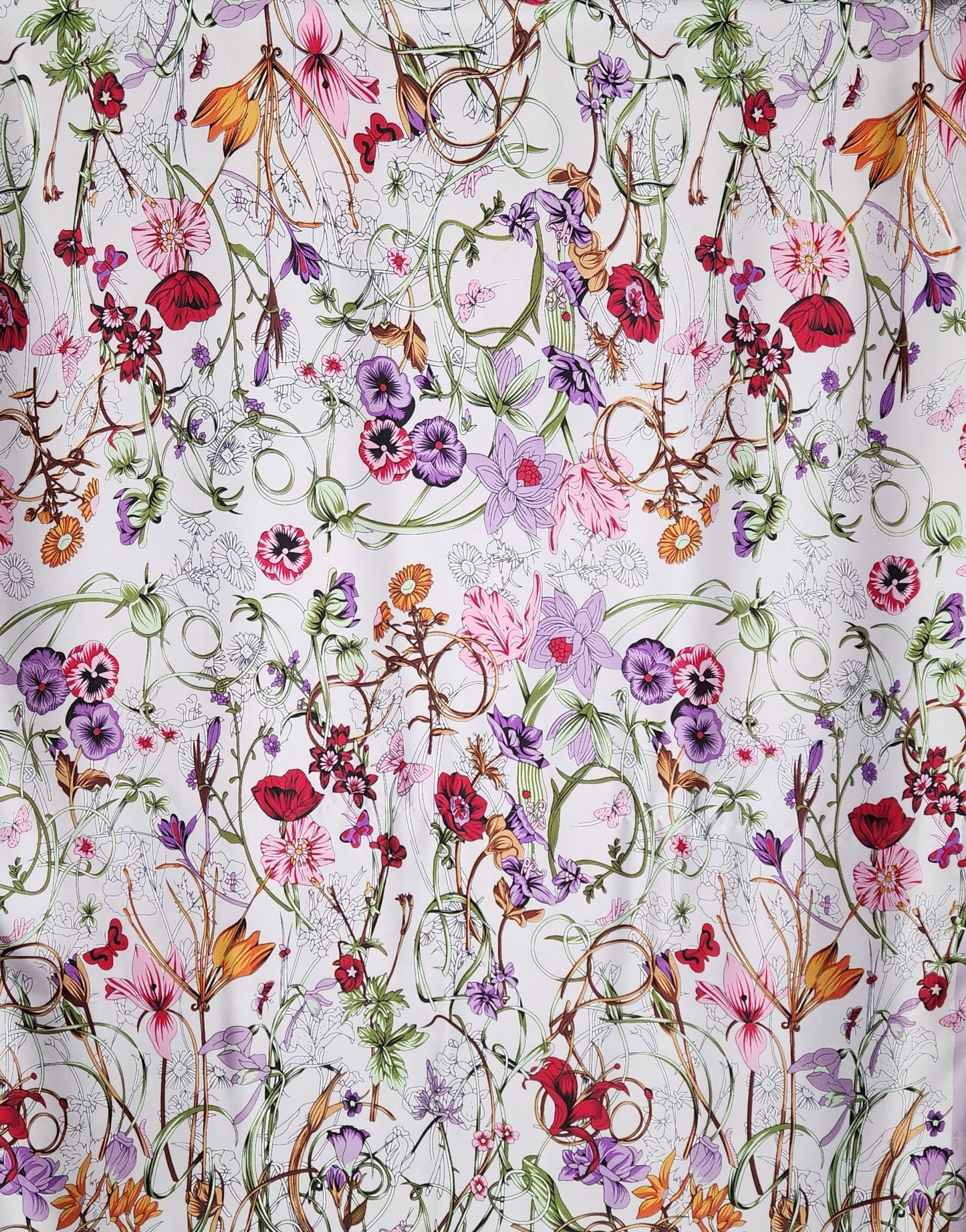 Padova floral and geometric design silk blend scarves
