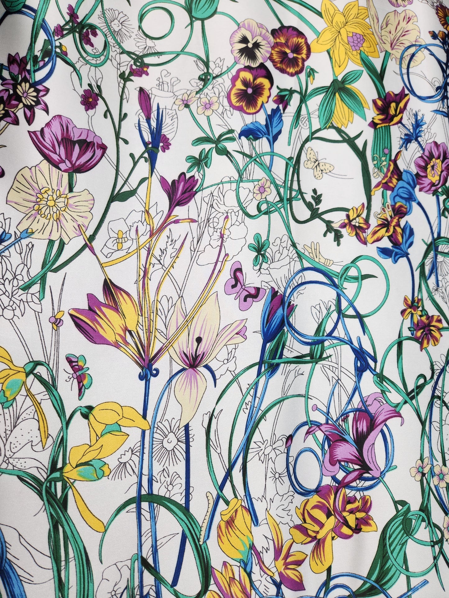 Padova floral and geometric design silk blend scarves