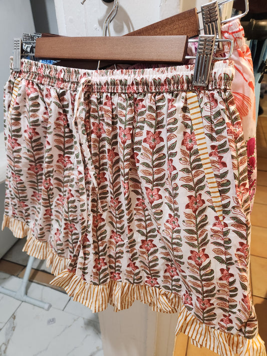 Block print cotton Indian shorts