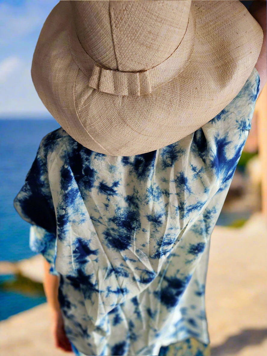 Madagascar Sun Hat Solid Natural - 7 Inch Brim
