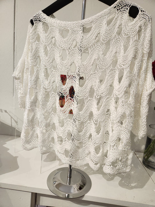 Italian 100% Cotton wave pattern sweater