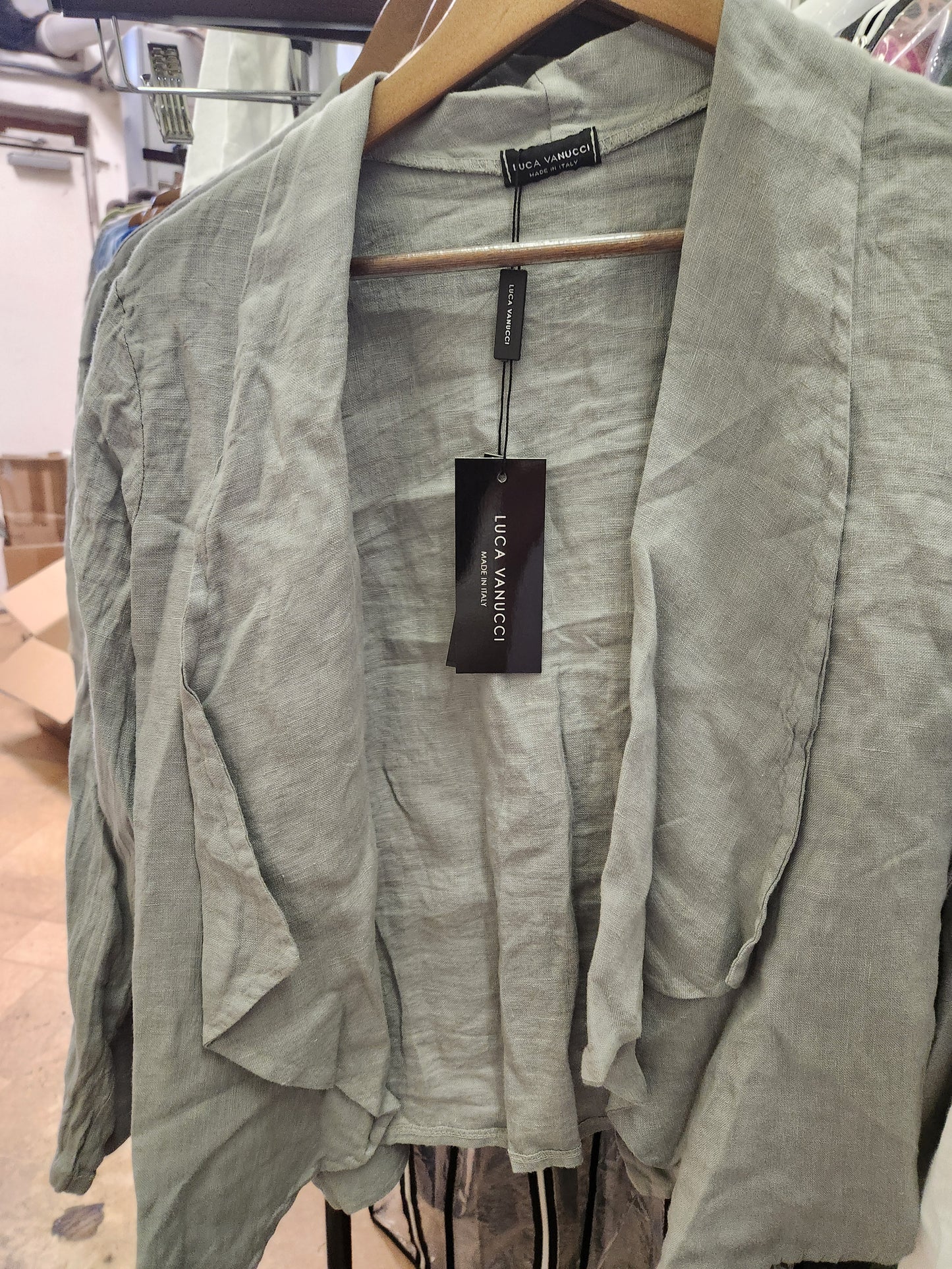 Italian Linen short grey jacket