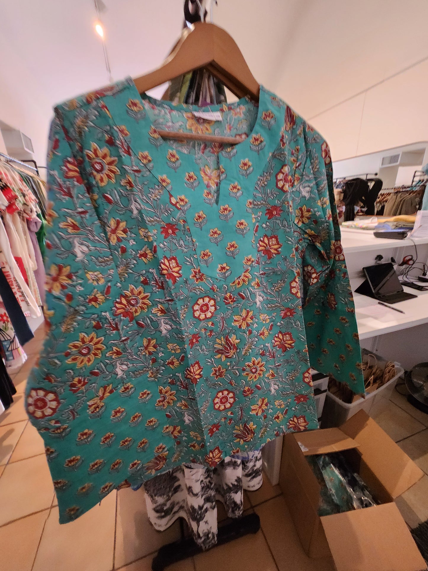Block print tunics