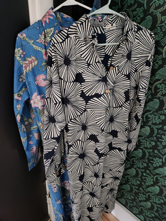Natural dye cotton Indian Print shirt dress