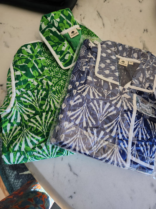 Retro style jackets green/blue
