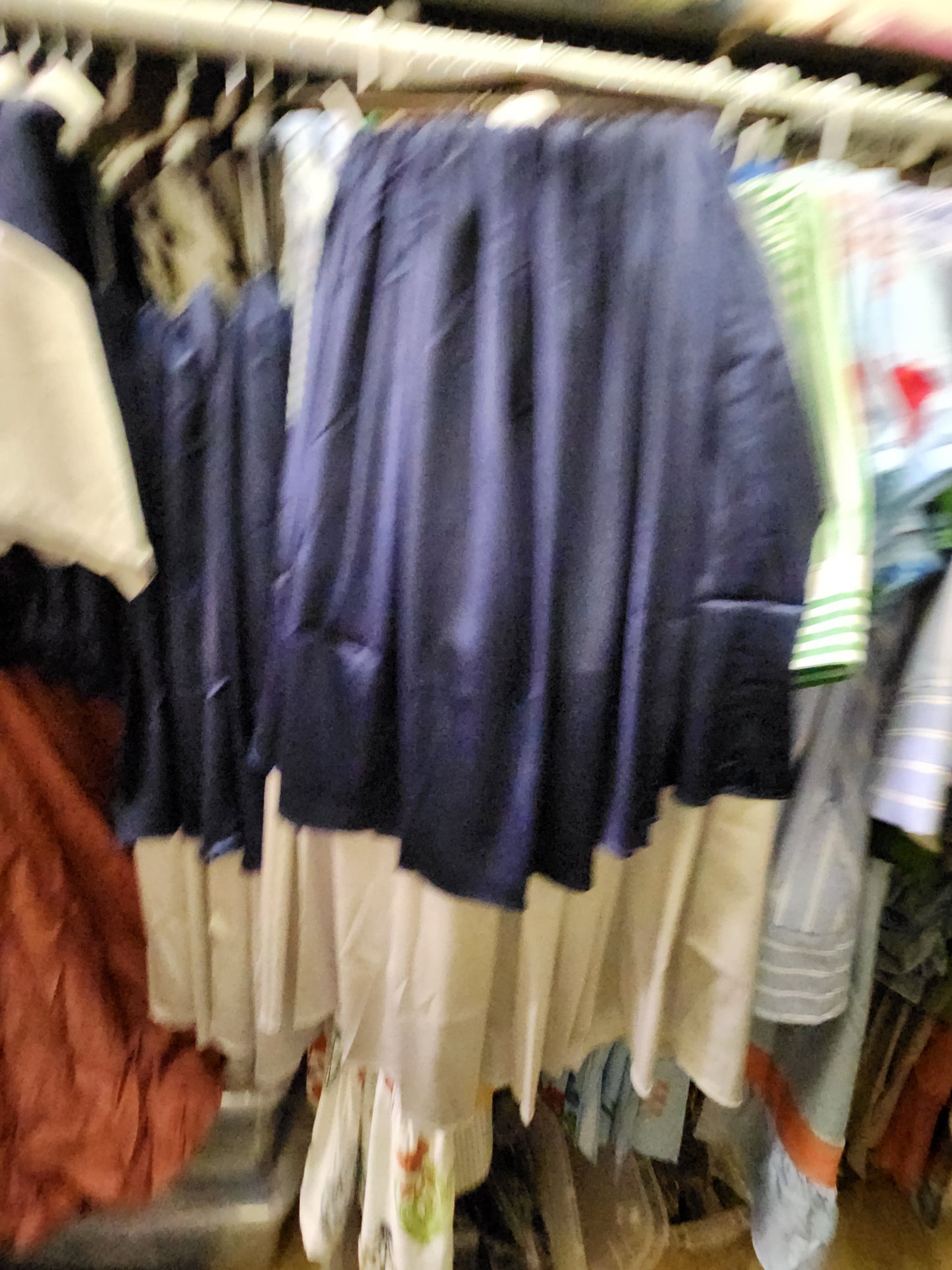 Blue and silver double tier skirt