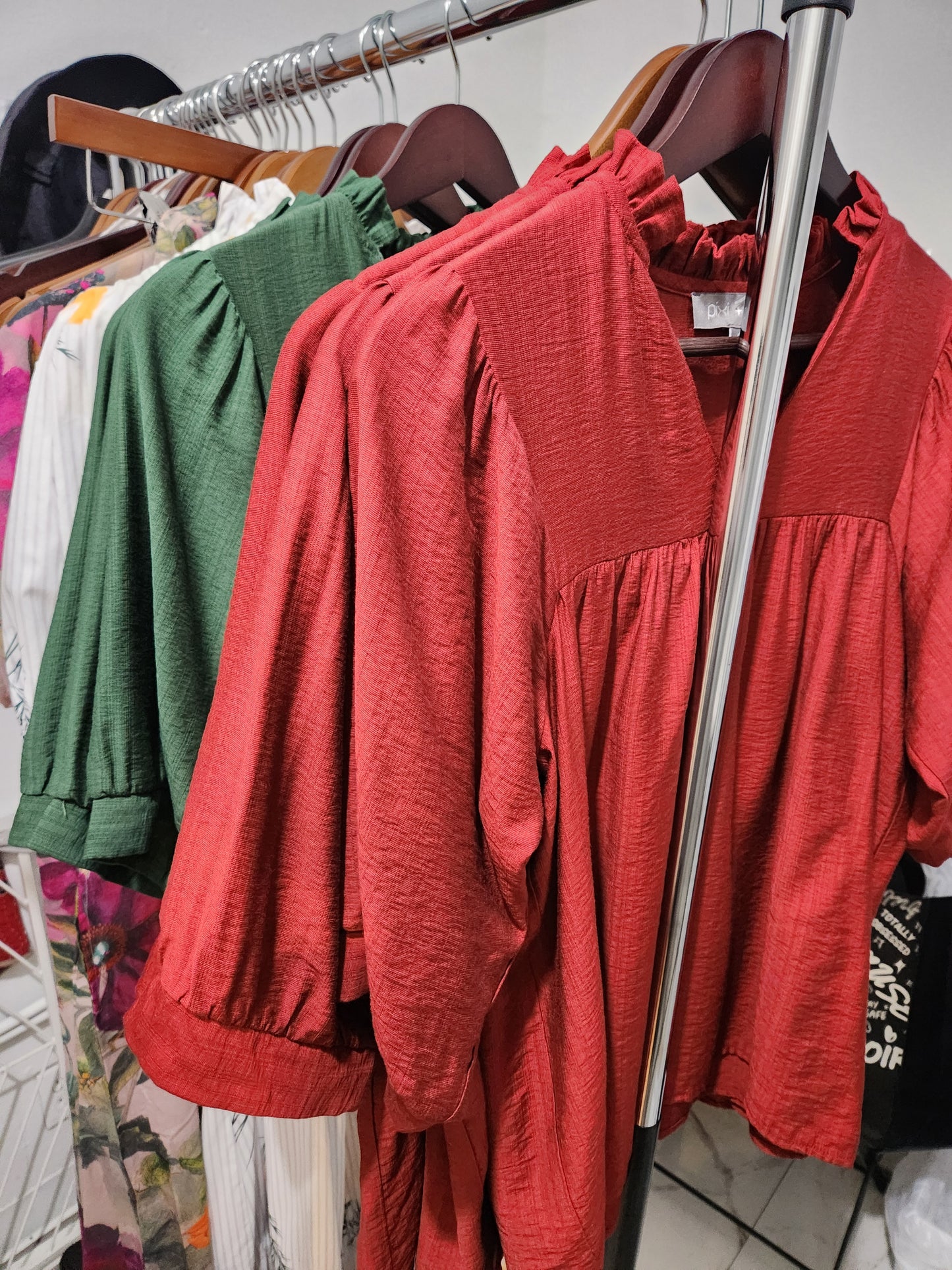 PIXIE & Ivy blouse green or red