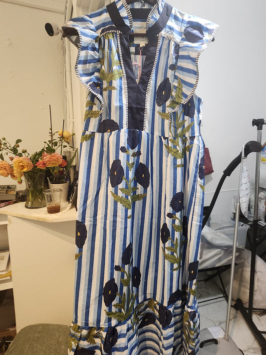 Blue Poppy Striped dress