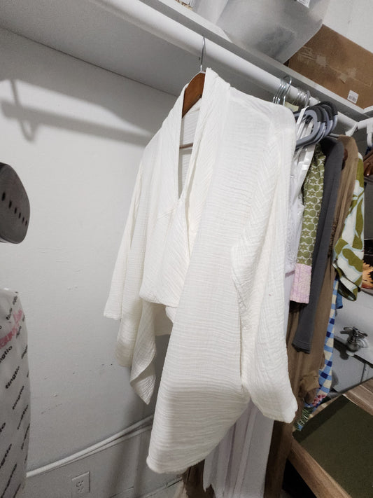 White, double layer cotton jacket