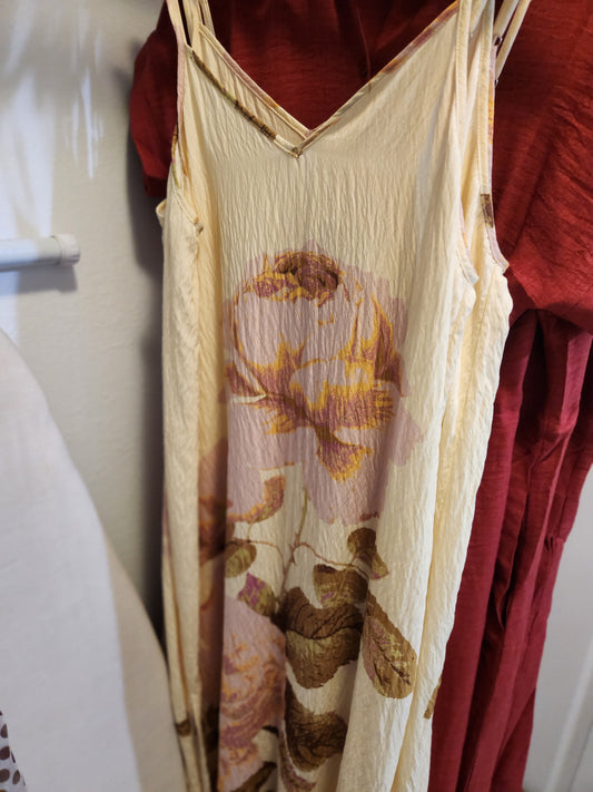 Light yellow floral dress