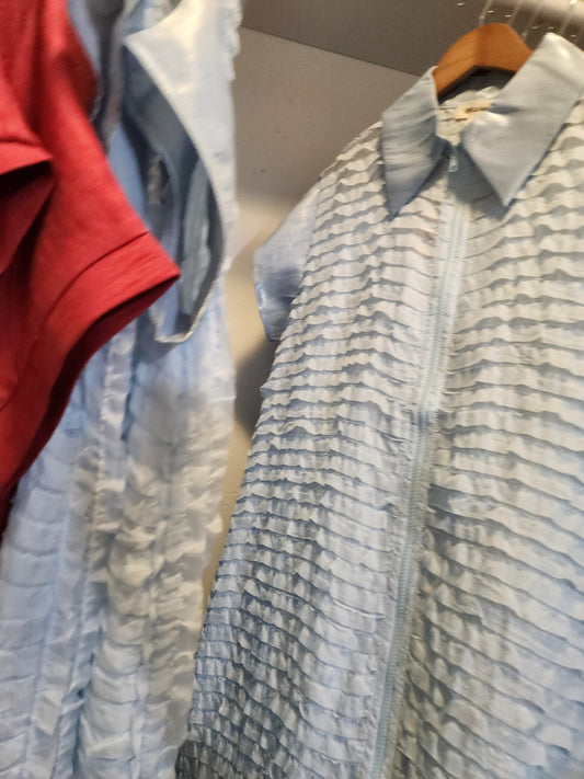 Ruffle jacket baby blue