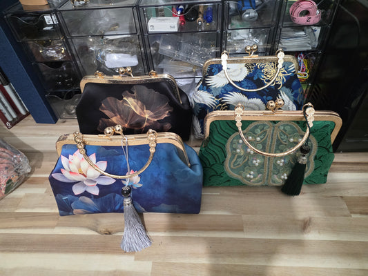 Metal inspired purse, various patterns