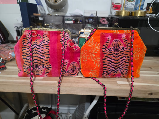 Silk lined handmade indian purse