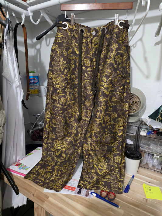 Brocade gold brown pant