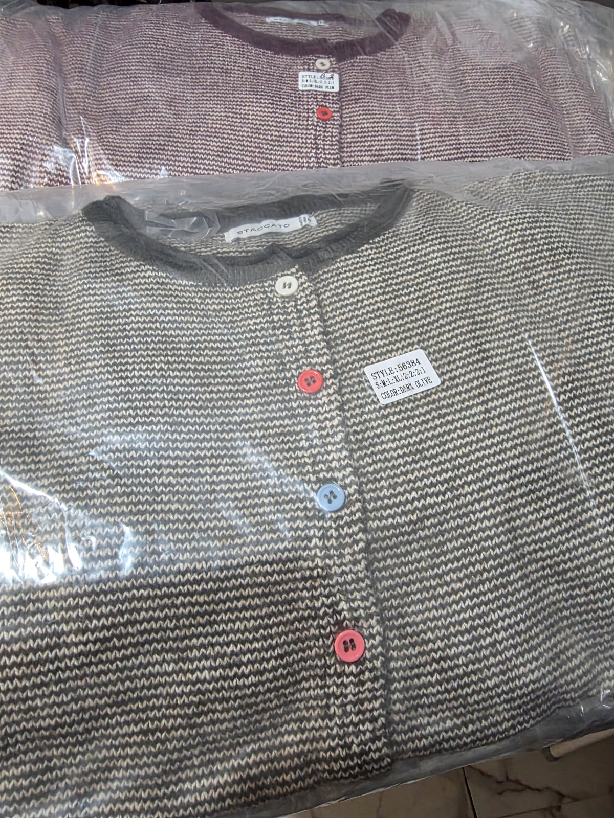 Mini stripe with colorful buttons