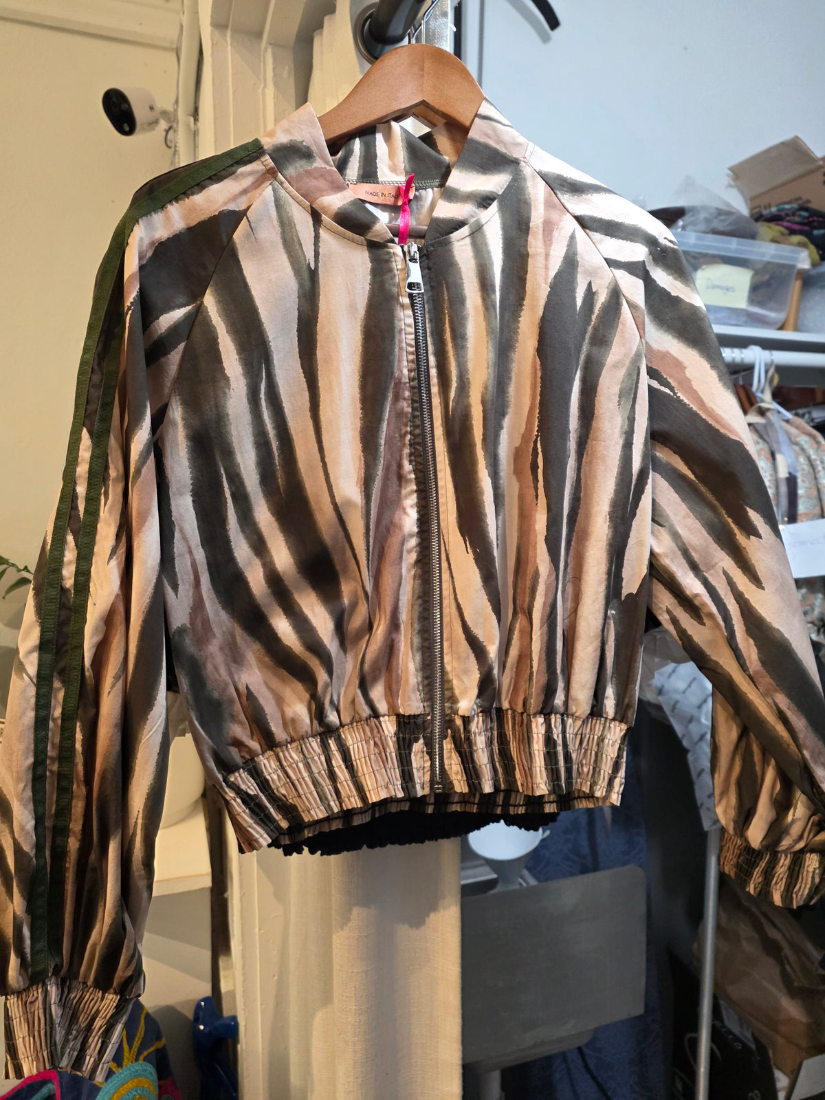 Wild reeds greens and tans jacket