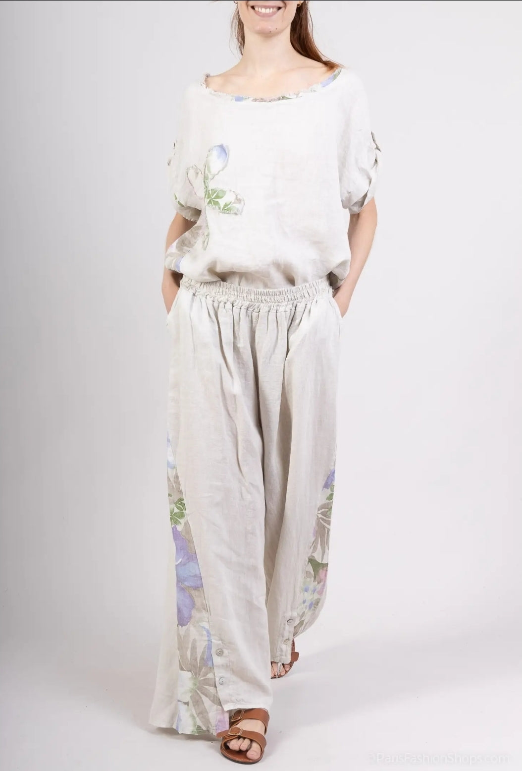 Italian Linen flower pant