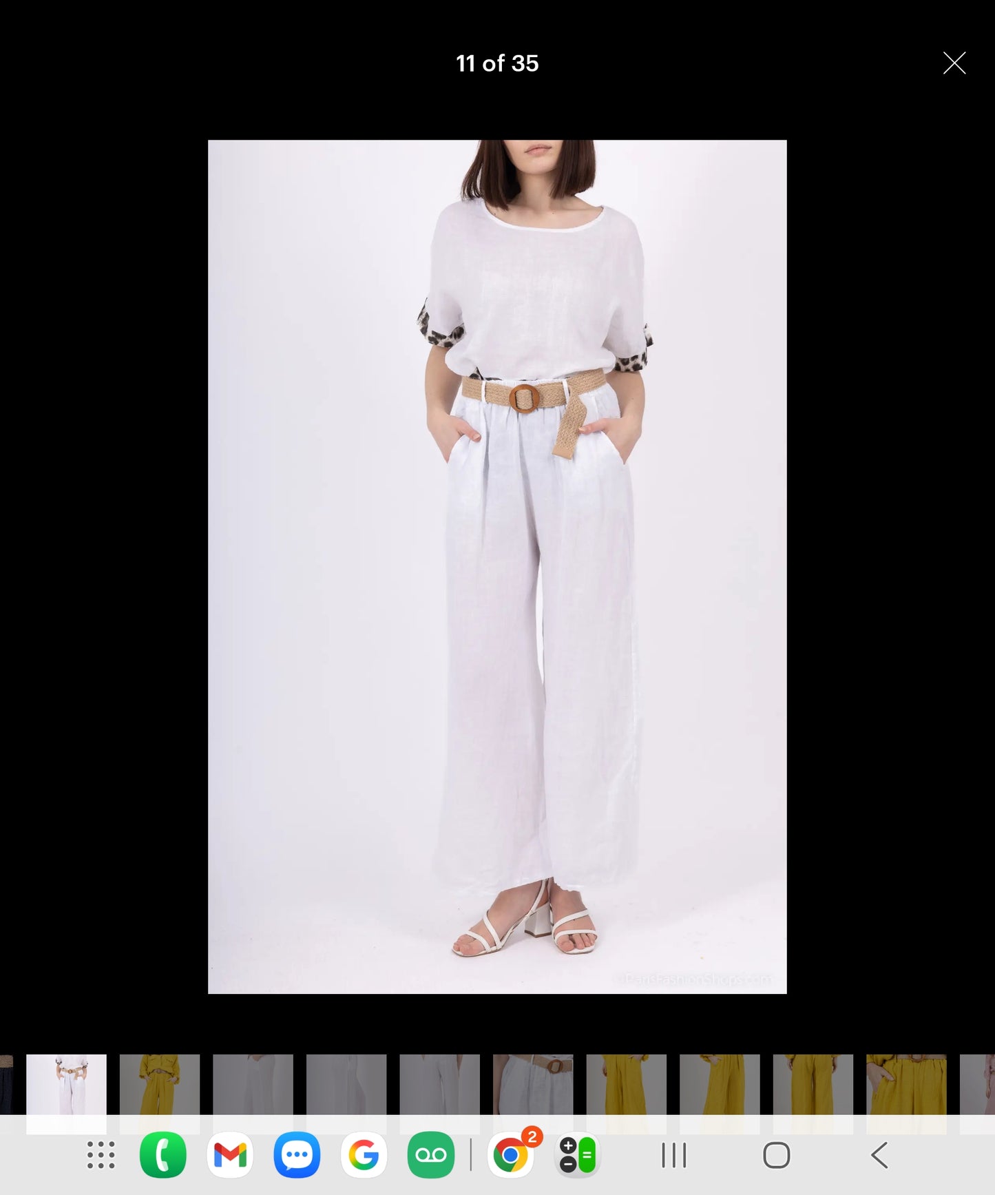Belted Italian Linen pant