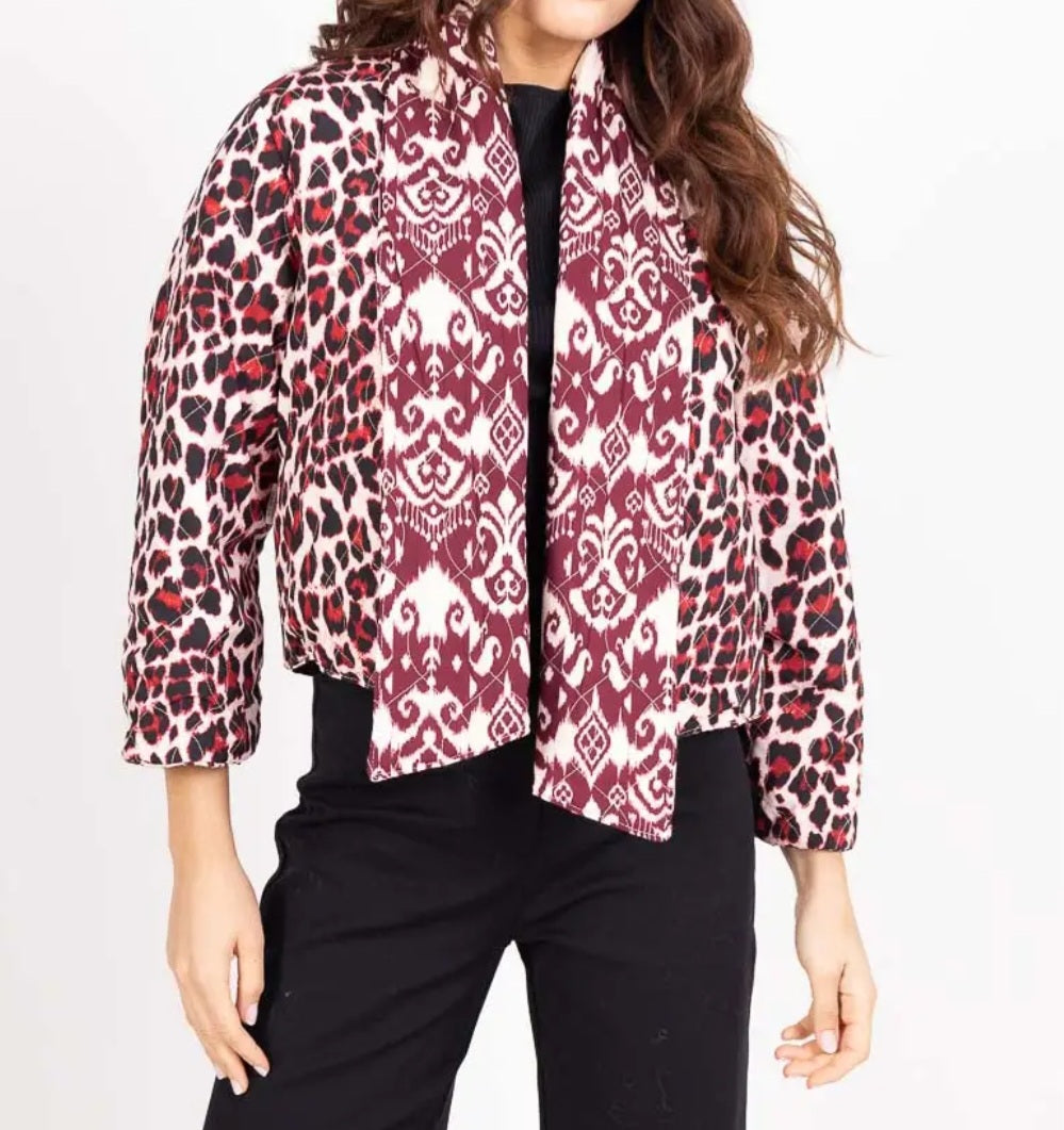Reversable Italian Jacket 2 prints in Bordeaux