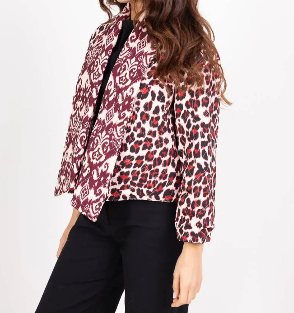 Reversable Italian Jacket 2 prints in Bordeaux