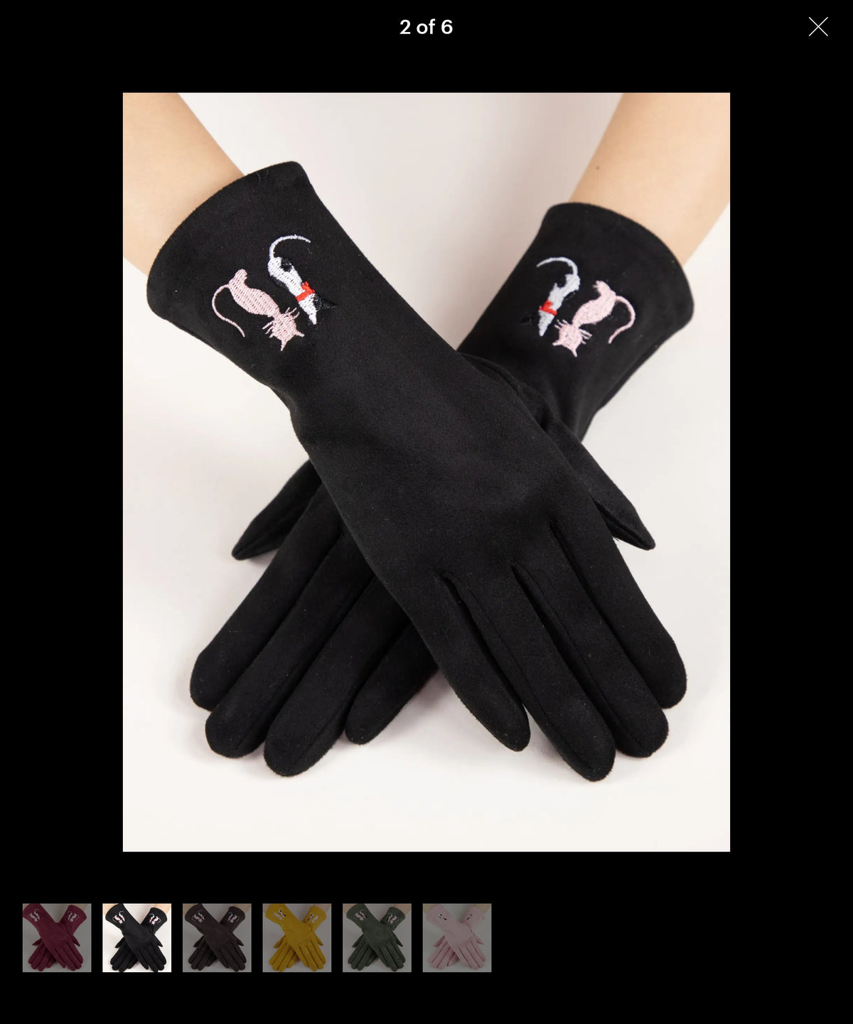 Faux Suede Cat or Daisy Gloves