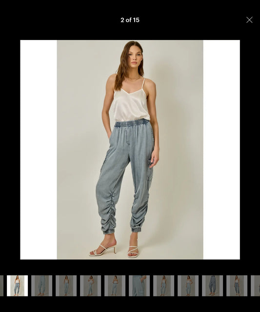 Tencel gathered joggers