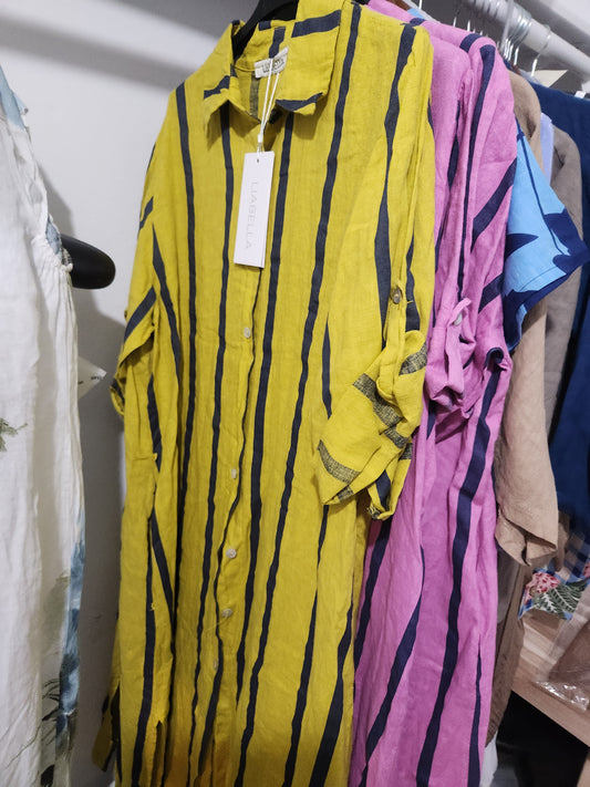 Italian Tunisian dress long shirtdress/duster